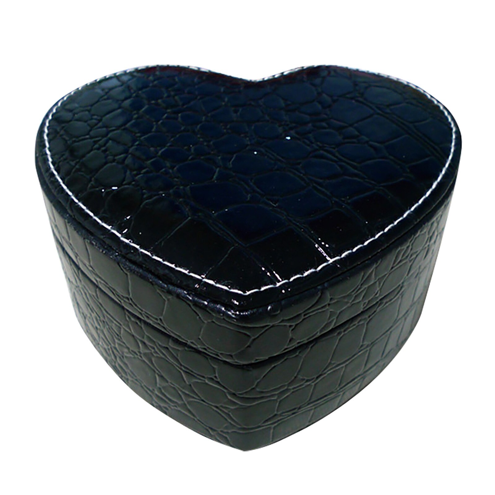 Portable Leather Heart Shaped earrings storage box Special jewelry storage box Small objects Organizer organizador de maquillaje: BK