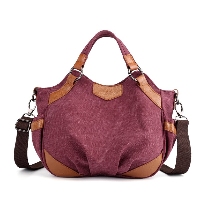 Aankomst Vrouwen Schoudertassen Kleine Environmental Canvas Messenger Bag Pakket Crossbody Tassen Portemonnees Casual Handtas Voor Vrouwen: Fushia