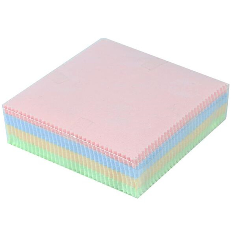 20 Pcs/Packs Glasses Cloth Microfiber Cleaner Cloths Cleaning Glasses Lens Clothes Black Eyeglasses Cloth Eyewear Tool