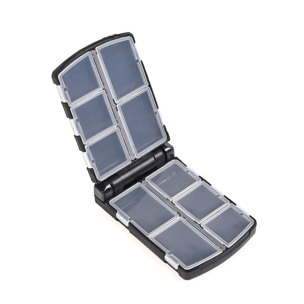 Semi-Automatic Opening Fishing Tackle Box Fish Hook Pin Box with Grid Fishing Gear Supplies for Fisherman Angler: 9.5x6.5x2.5cm