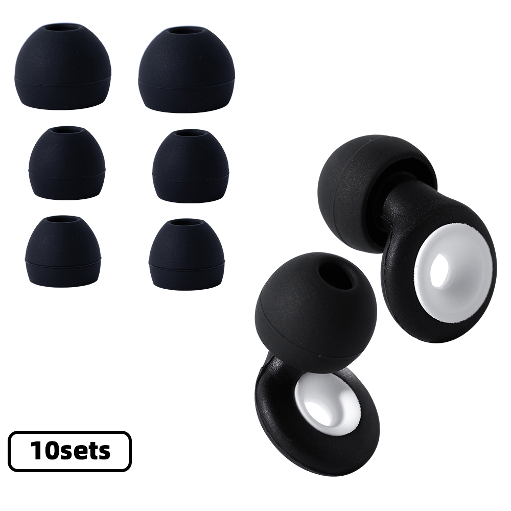 Tapones para los oídos HUAK-Protección auditiva de silicona de alta fidelidad para conciertos Reducción de ruido Dormir, Tapones para los oídos para nadar-Accesorios adicionales incluida: Transparente