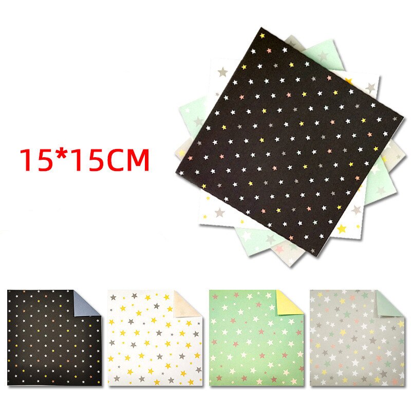 100 stücke Platz Origami Papier Einseitig Marmor aufbringen Bronzing Bunte DIY freundlicher Gefaltet Papier Scrapbooking Handwerk Dekor 15 × 15cm: 80Stck c3