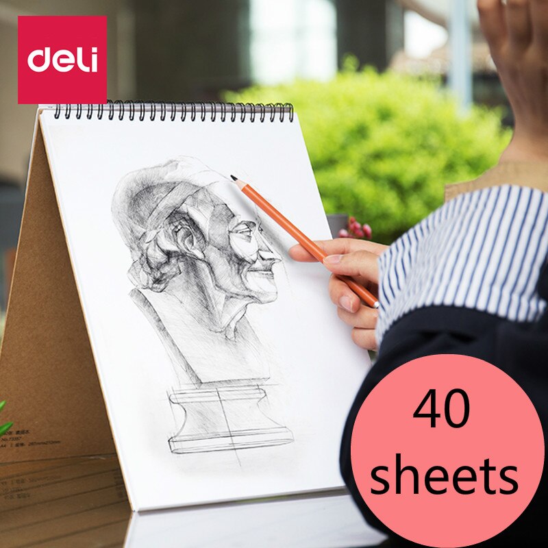 Deli Sketch Paper Artist Painting Paper Student Painting Drawing Sketching Practice Paper 16K/8K/B5 Sketch Book Painting Supply