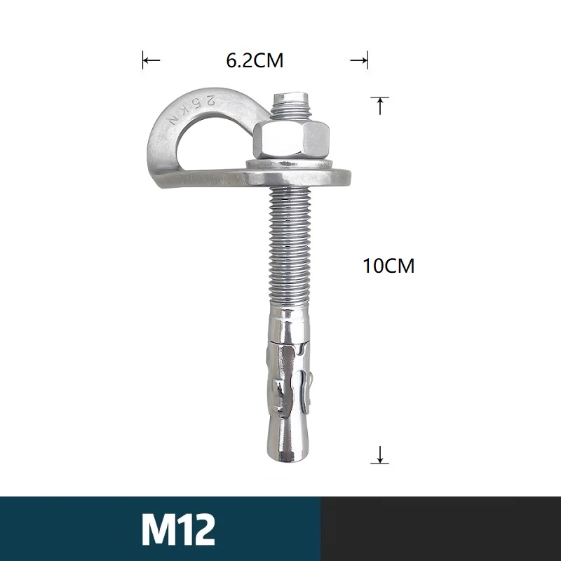 Point d'ancrage d'escalade, écrou en Piton, boulon d'ancrage, plaque de suspension, clou d'expansion, acier inoxydable 304, gréement d'assurage de spéléologie M8 M10 M12: Violet