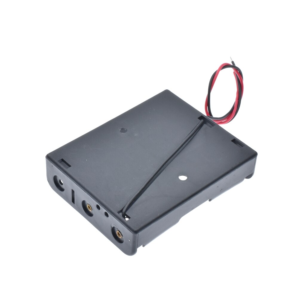 Plastic 3 Way 18650 Battery Storage Case Box Holder for 3x 18650 Batteries with Wire Leads