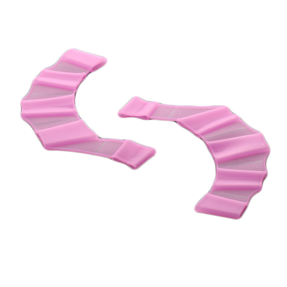 1 par de aletas de silicona para equipo de natación aletas de mano aletas de entrenamiento guantes de buceo: Purple / l