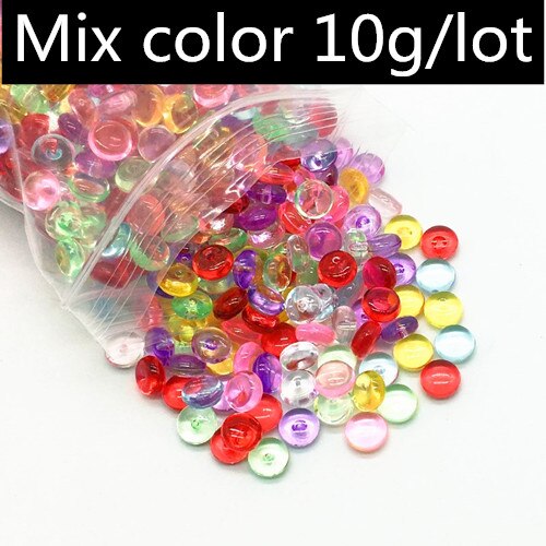 20g bricolage moelleux Slime argile Anti Stress jouet Fishbowl perles en plastique acrylique Vase poisson bol remplisseur jouets artisanat partie approvisionnement: Mix color 10g