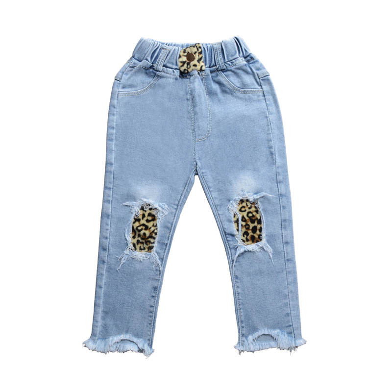 Babyinstar vaqueros para niños Cheetah imprimir bebé niña pantalones de leopardo Infante niña Jeans de mezclilla Bebé Ropa para adolescentes y niñas Pantalones: 4 años