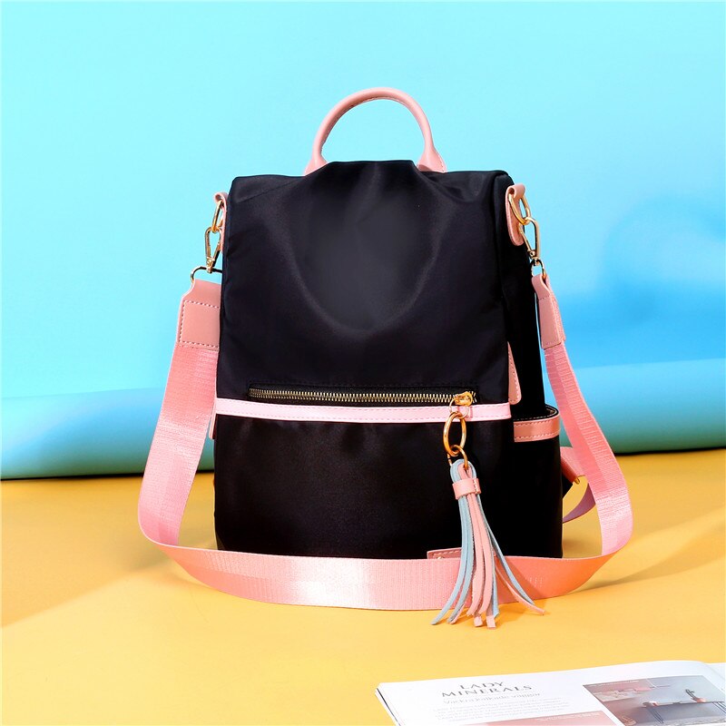 backpack candy color lady Oxford multi-function backpack casual anti-theft backpack teen girl bag