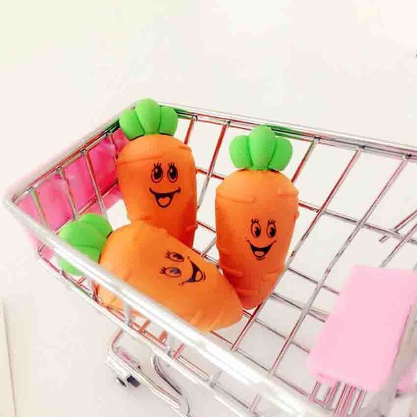 2pcs/set Cartoon Carrot Eraser Detachable Rubber Erasers For Kids Pencil Eraser Student Writing Drawing Stationery