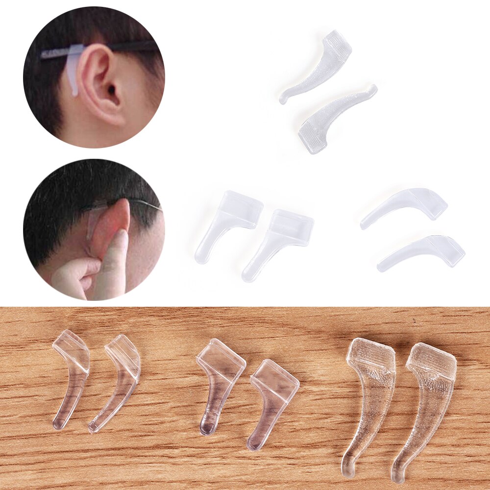 10 Pairs Unisex Transparent Anti Slip Glasses Ear Hooks Silicone Eyeglasses Grip Tip Holder Eye Glasses Eyeswear Accessories