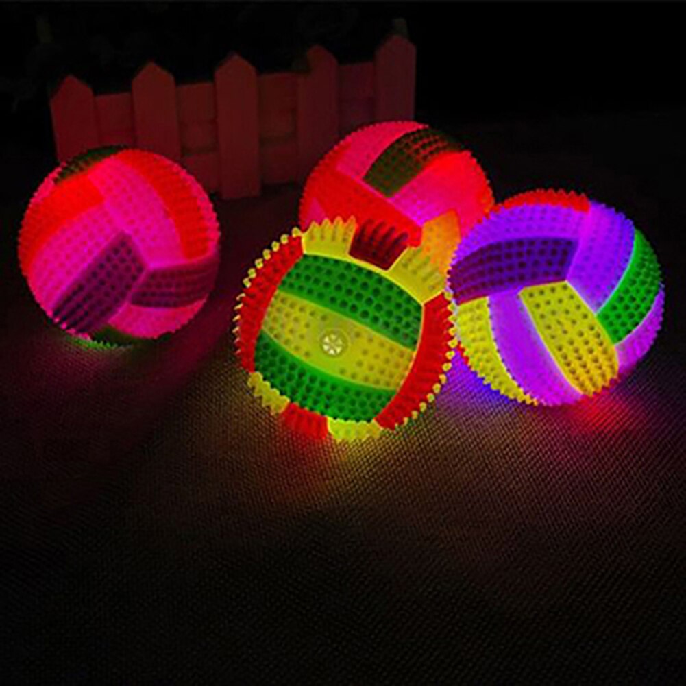 6.5cm Spiky Massage Ball Hand Foot Body Pain Stress Massager Relief Trigger Point Health Care Sport Toy LED Flashing