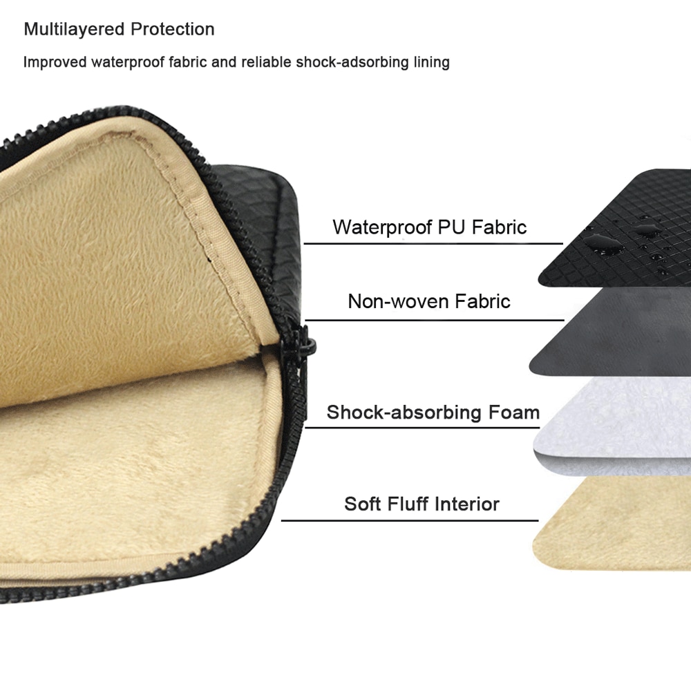 Mcheng pasta de laptop à prova de respingo, à prova de choque, 11 "13" 14 "3/4", bolsa para laptop macbook 13 estojo para notebook computador