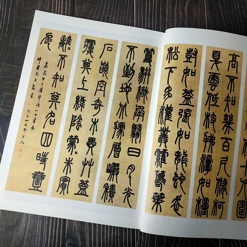 Deng Shiru Seal Script Kalligrafie Collectie Schrift Chinese Classics Inscriptie Oude Proza Kleur Vergroot Praktijk Boek