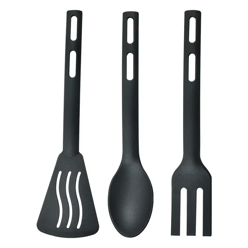 1/3PCS Nylon Keukengerei Set Keuken Koken Gereedschap Ingelaste Turner Effen Lepel Vork Kinderen Spade vork Lepel Servies