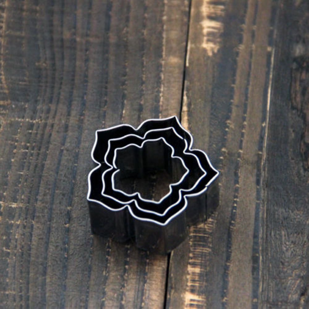 LINSBAYWU 3 sztuk/partia piękny kwiat ciasto formy ze stali nierdzewnej petunia goździki kosmos Cookie nóż kremówka narzędzie robić dekoracji ciast