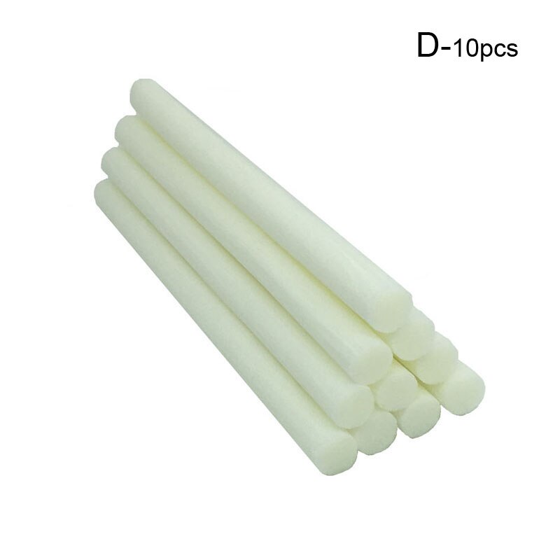 Difusor de aceites esenciales 3 en 1 ultrasónico pequeño Q humidificador purificador de aire LED luz nocturna USB ventilador ambientador de coche: Replace wick D-10pcs