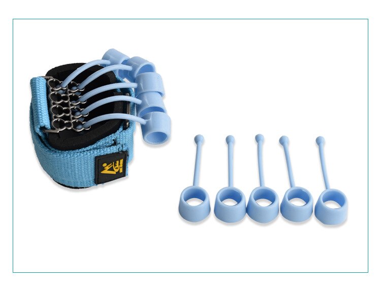 Finger Flexion Extension Training Device Finger Gripper Strength Trainer Hand Finger Force Grip Device Finger Extensor Exerciser: Blue