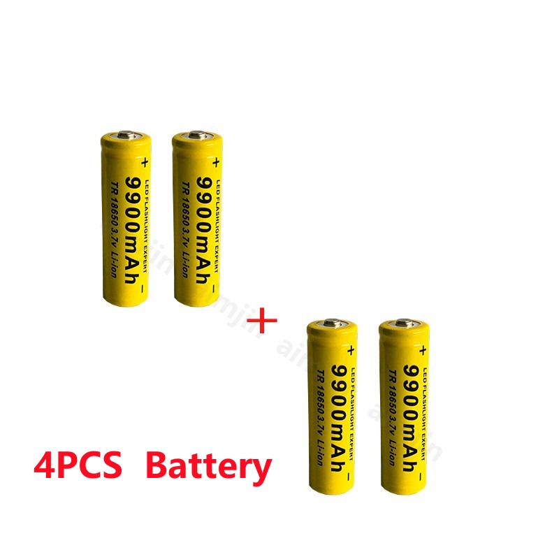 .Batería de iones de litio GTF 18650 For Original, linterna recargable 18650, 3,7 V, 9900 MAH For para Linterna + cargador: green