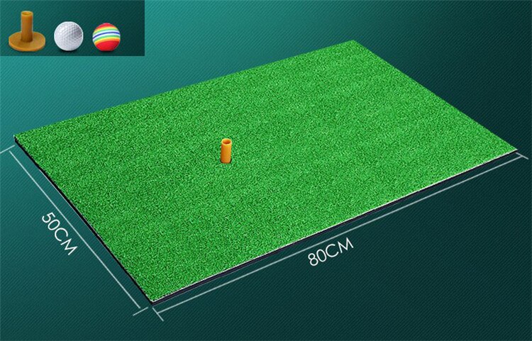 Backyard Golf Mat Indoor Residential Training Hitting Pad Practice Golf Hitting Mats Rubber Tee ball free: no.2  50x80 cm