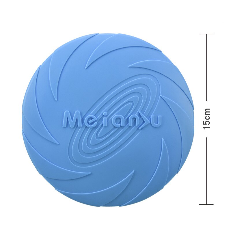 Dog Flying Disk Toy Eco Friendly Soft Rubber Floatable UFO Resistant Bite Chew Disk Puppy Interactive Training Pet Supplies: Blue