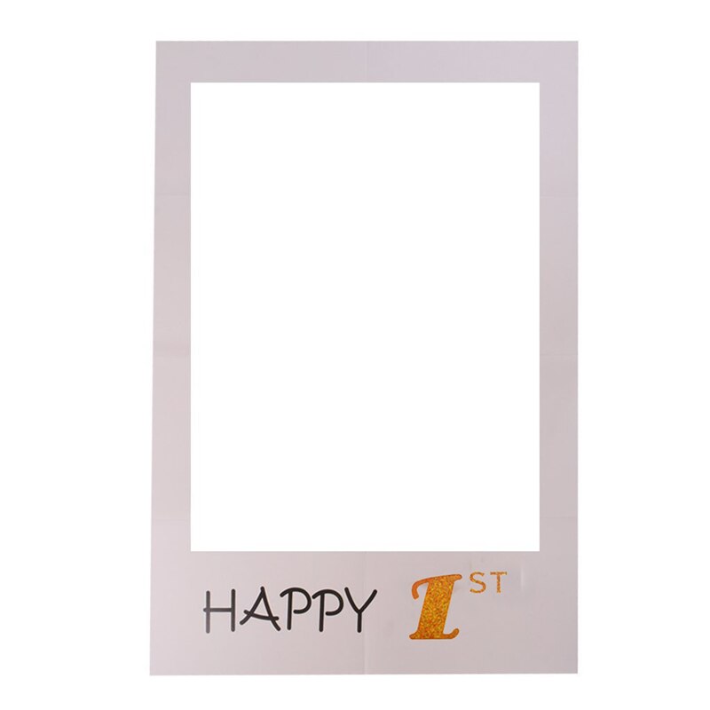 1PC Happy 30th 40th 60th Photo Booth Frame Baby shower Photobooth Props Kids 1st Birthday Party Decoration Photo Booth decor: Style 1