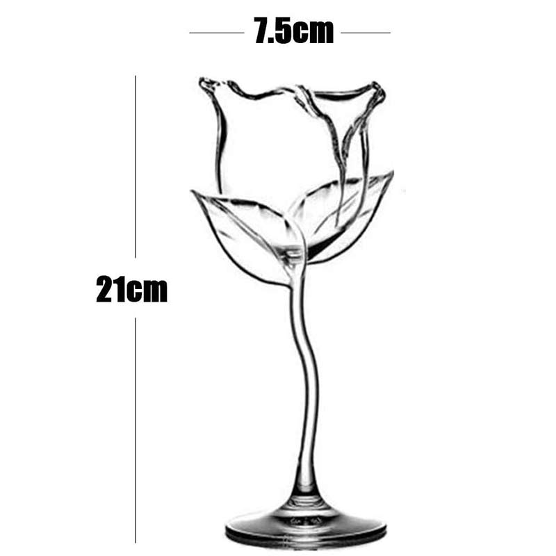 2 st vinglas ros blomma form bägare blyfria röda vin cocktailglas hem bröllopsfest barware drinkware