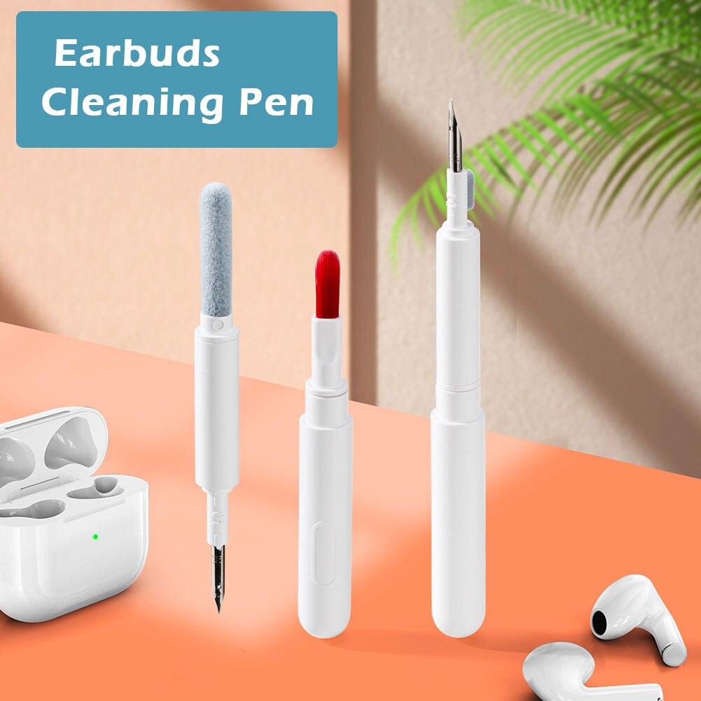 4 In 1 Computer Accessories Soft Charging Box Multifunction Camera Dust Removal Compatible Earbuds Cleaning Pen Laptop