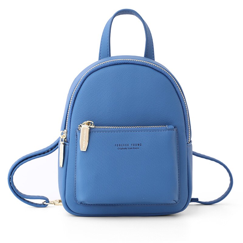 Weichen Vrouwen Mini Rugzak Soft Touch Multifunctionele Vrouwelijke Kleine Rugzak & Schoudertas Womens Bagpack Dames Bolsos: Star Blue