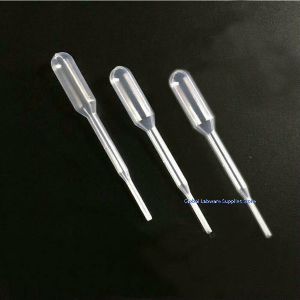 100pcs 200pcs lab 0.2ml plastic pasteur pipette transfering dropper for school experiment