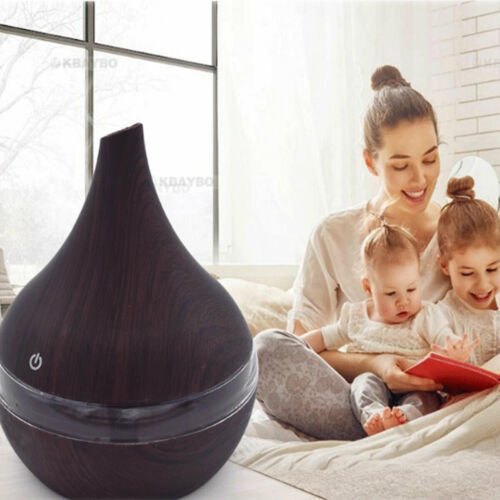 Air Aroma Essentiële Olie Diffuser Houtnerf Ultrasone Aromatherapie Luchtbevochtiger: 1