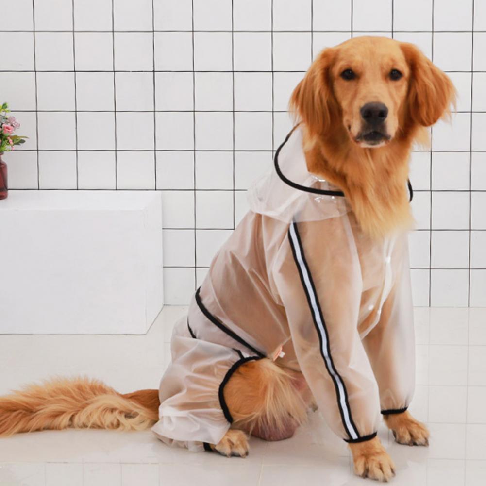 Lightweight Pretty Pet Dog Raincoat TPU Dog Raincoat Stylish for Rain Day