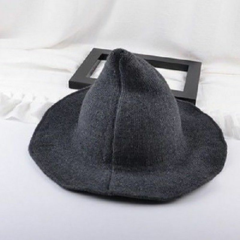Halloween femmes sorcière chapeau moderne sorcière chapeau en laine de mouton de nous Halloween fête sorcière chapeaux: 2