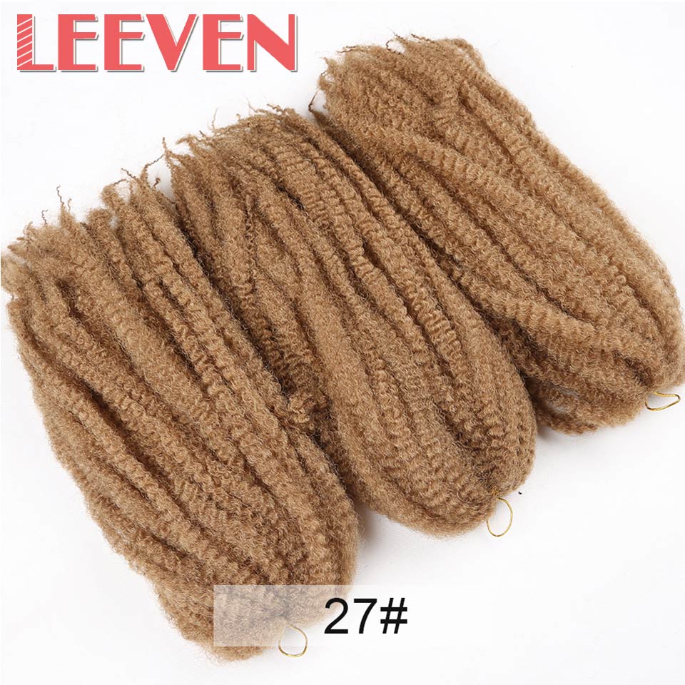 Leeven 18 ''5 unids/lote Afro trenzas Marley pelo trenzas de Crochet peinado pelo trenzado sintético extensión suave giro