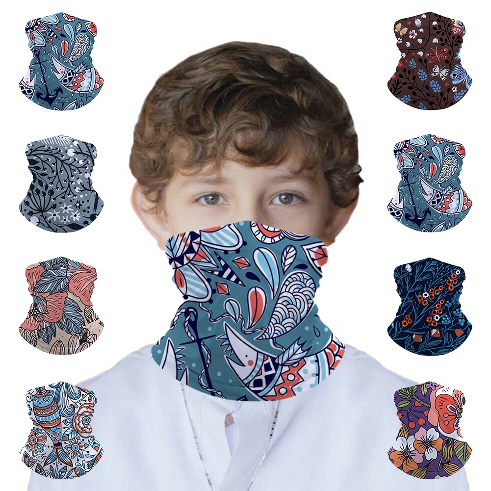 Pétales de fleurs Polyester enfants Tube Bandana sans couture guêtre Tube de motard Bandana écharpe bonnet bonnet cagoule chapeaux