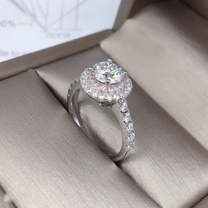 100% real 18k anel de ouro para mulher natural aaa moissanite jóias pedra preciosa anillos de bizuteria tensão ajuste mini anel de diamante