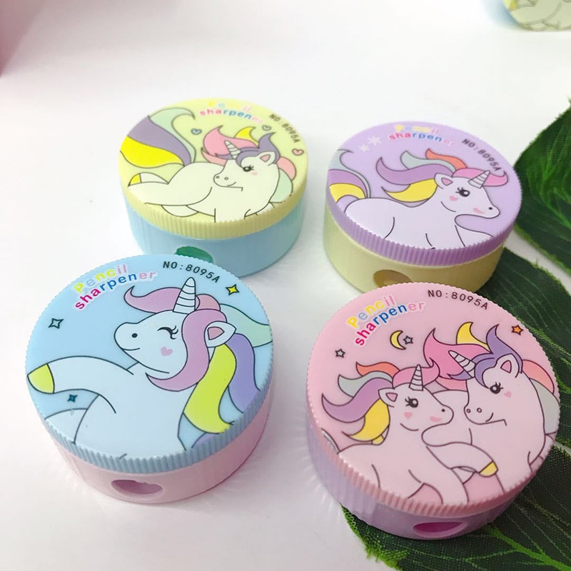 Taille-crayon licorne à trou unique, mignon, Kawaii, pour filles, , fournitures de papeterie coréenne pour la rentrée scolaire