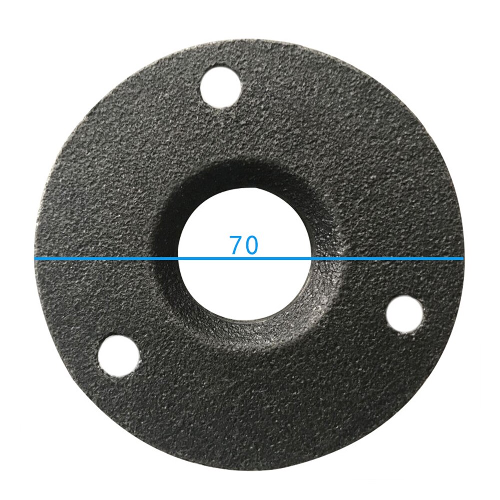 DN15 SN20 3-Holes Thread Flange Piece Malleable Iron Pipe Fittings Wall Mount Floor Antique 1/2",3/4" Hardware Tool