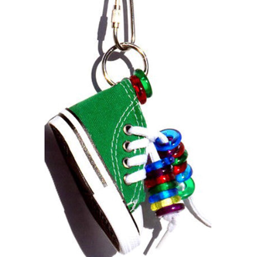 Mini zapatos de lona zapatos loro juguetes mascotas pájaro de la jaula decoración pie escalada juguete loro jaula para pájaros para mascotas zapatos loro Juguetes
