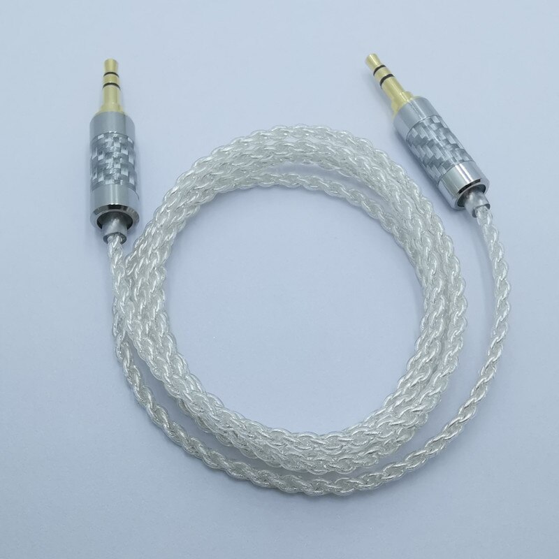 RY-A08 Silber überzug Kabel Kabel 3,5mm Jack Lautsprecher Kabel für J BL Kopfhörer Auto X iaomi ich phone7 O neplus 5t AUX Cord