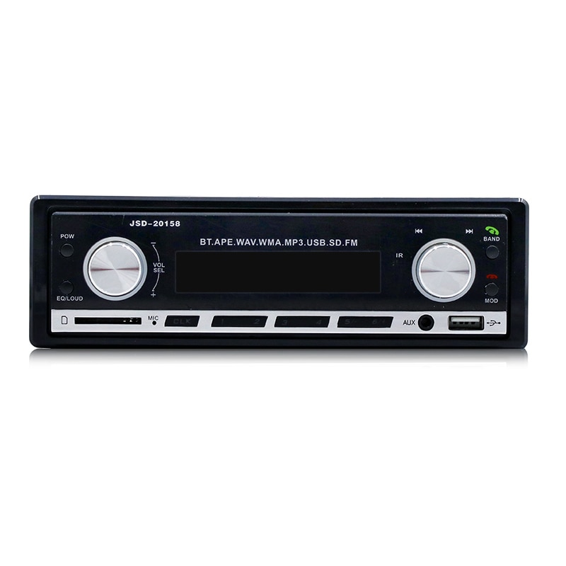TOSPRA JSD-20158 auto estéreo 1 Din coche Radio 12v bluetooth V2.0 FM Entrada Aux receptor de Audio de coche USB SD MP3 MMC WMA