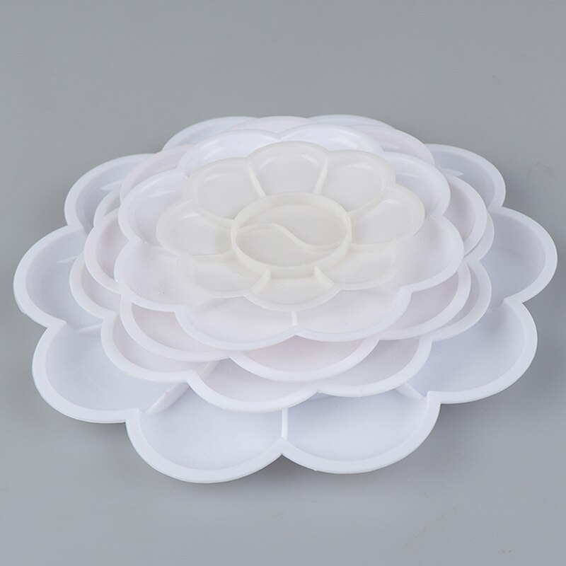 5 Size Palet Art Alternatieven Verf Lade Kunstenaar Aquarel Plastic Palet Supply Wit Aquarel Palet Pigment Lade