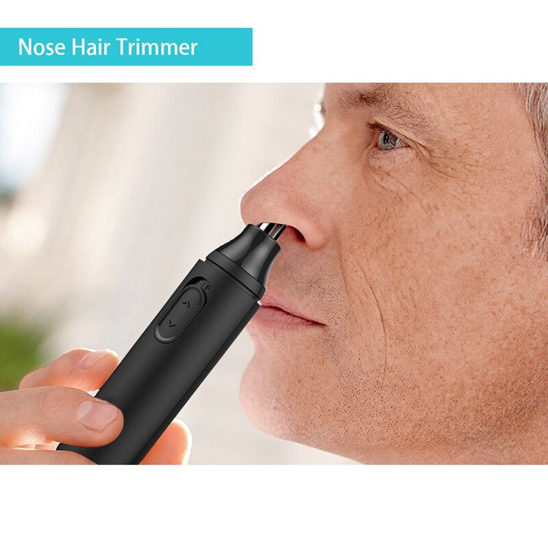 Ad-næse trimmer næse hår trimmer høj hastighed roterende vandtæt rustfrit stål øre hår trimmer til mænd og kvinder