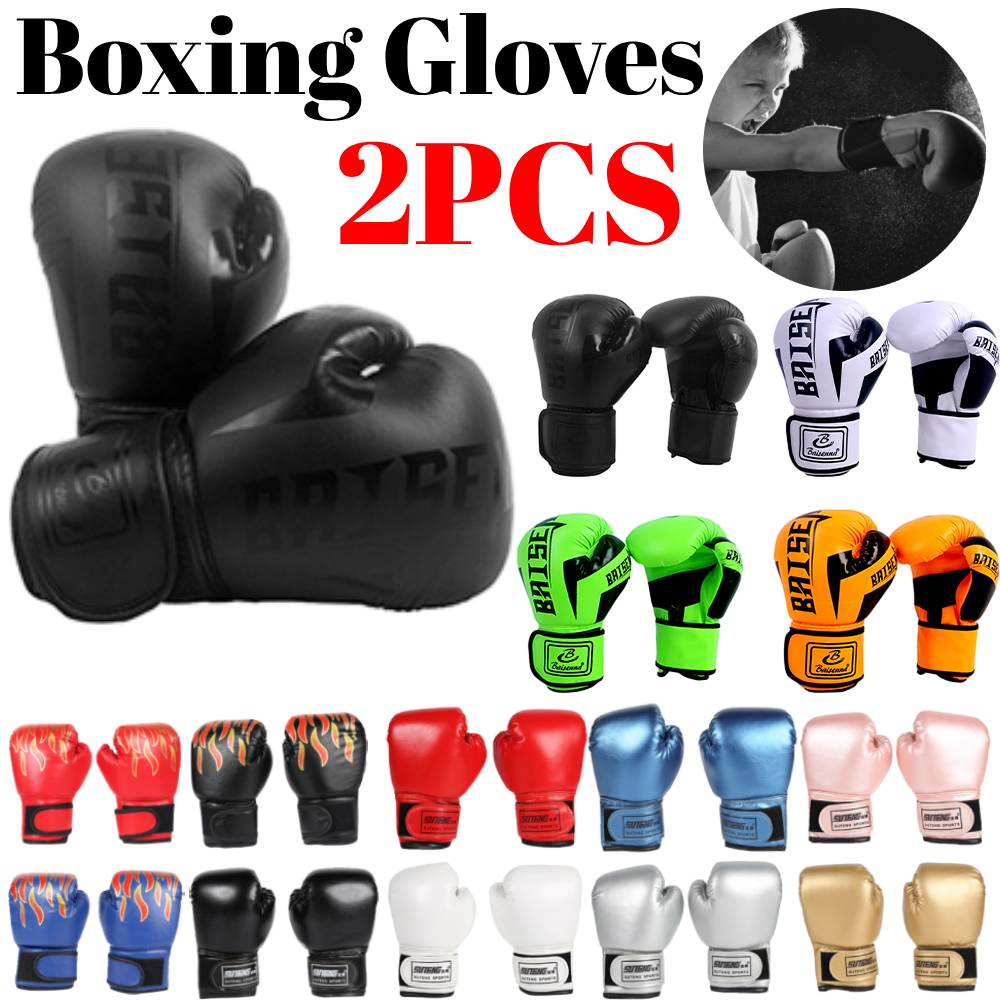 Bokshandschoenen Voor Volwassenen Kinderen Bokstraining Vechthandschoenen Pu Lederen Muay Thai Guantes Kickboksen Karate Sanda Handschoenen