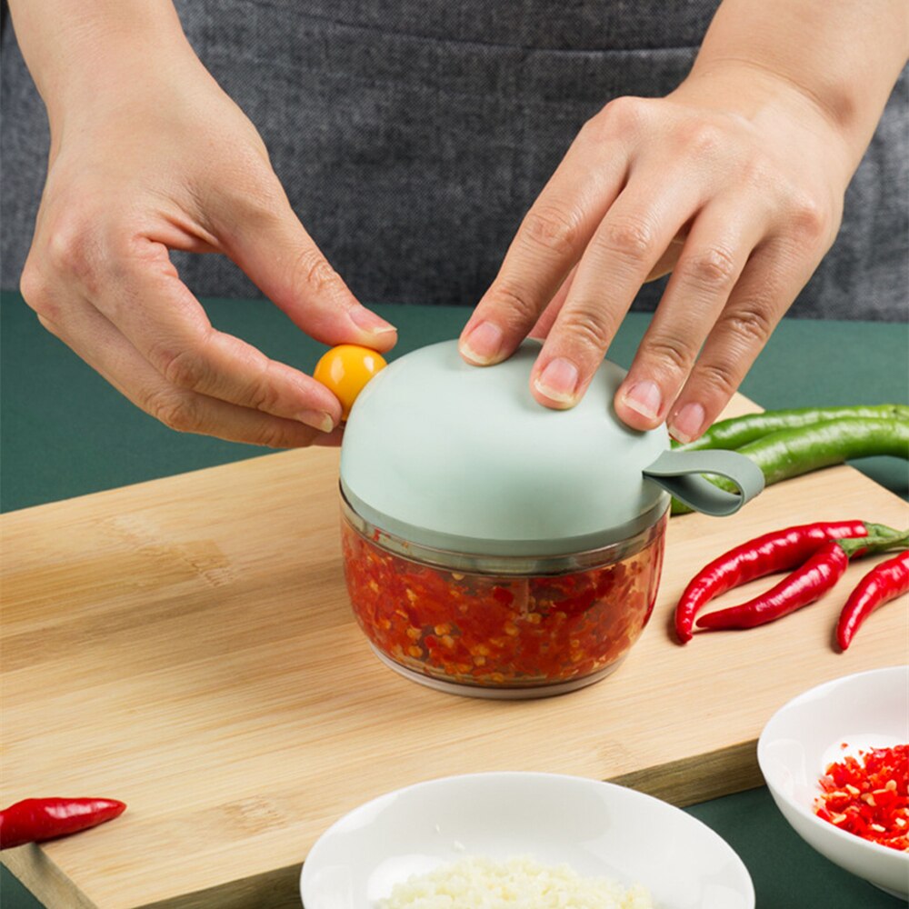 Multifunction Vegetable Chopper Garlic Cutter Hand Pull Food Cutter Fruit Twist Shredder Manual Meat Grinder Garlic Slicer