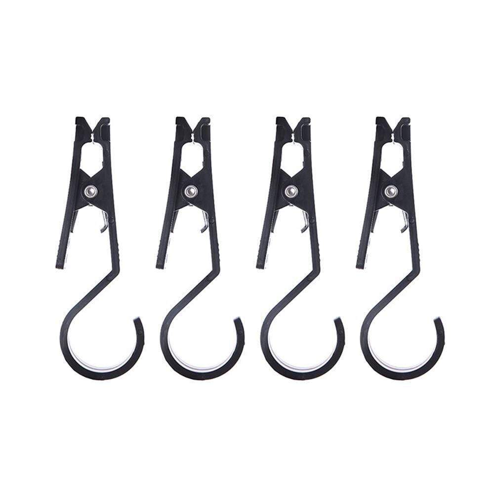 4 Pcs 2 in 1 Tent Clip with Hook Portable Tarp Clips Clasp Non-slip Awning Clamp Multi-Purpose Fixed Fabric Clip: Default Title