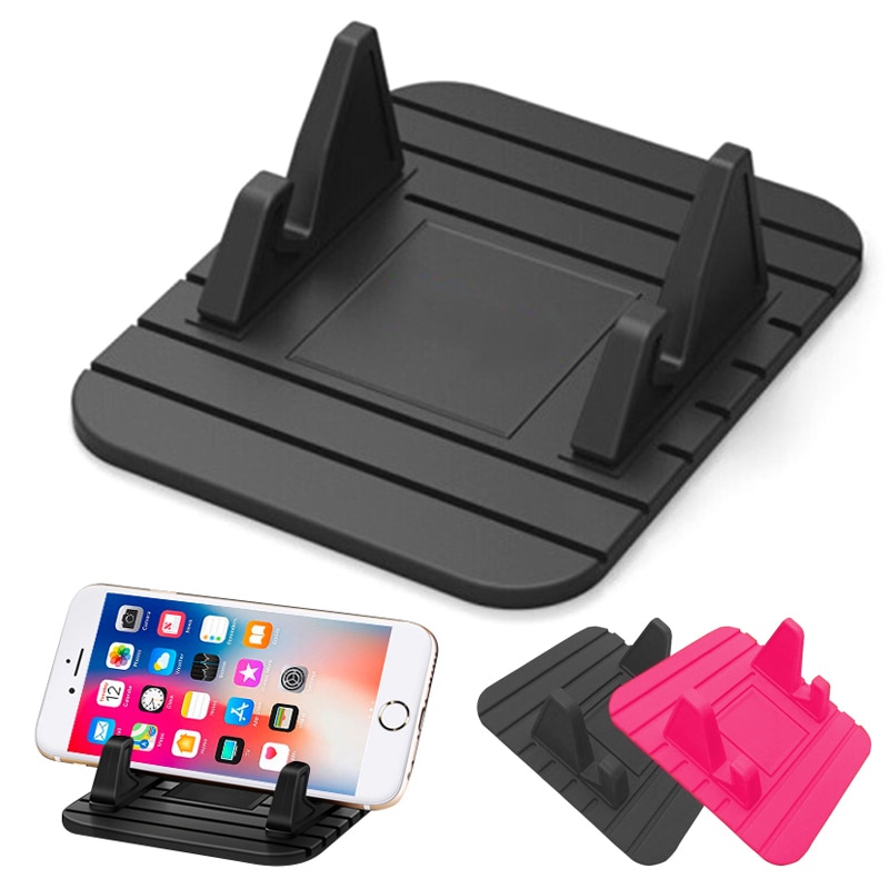 BBASILIYSD Siliconen zuignap zelfklevende houder, multifunctionele antislip telefoon mini zuignap mat, mobiele hoes compatibel, handsfree mobiele accessoirehouder voor selfies en video's