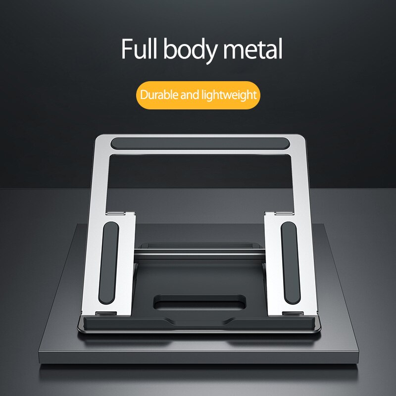 Support pour ordinateur portable pliable en aluminium réglable à 4 vitesses support pour ordinateur portable de bureau support pour ordinateur portable de 7-15 pouces Macbook Pro Air