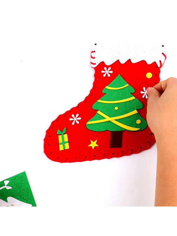 Christmas children's handmade socks Christmas decorations children's educational decorations DIY supplies