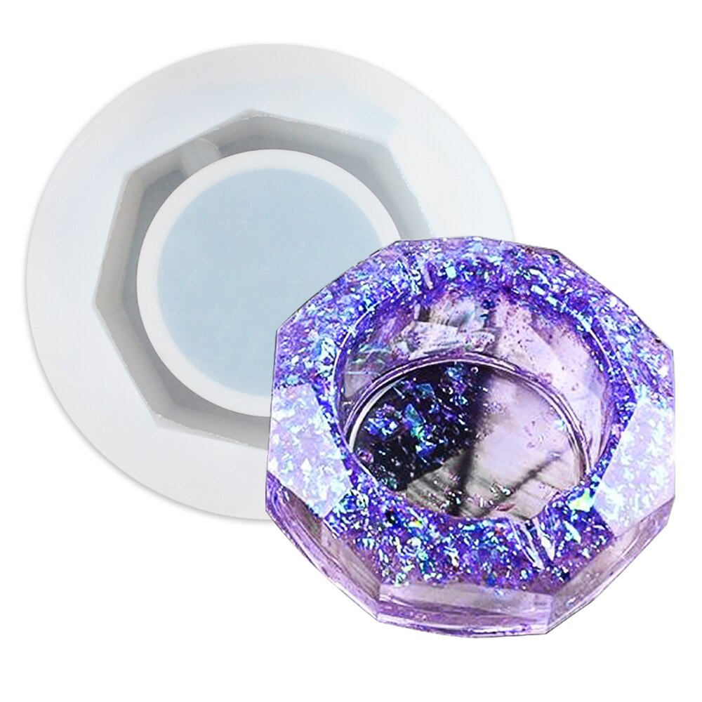 Cenicero transparente de resina UV para manualidades, 1 unidad, resina epoxi de silicona, combinación de moldes para DIY, accesorios de joyería: 178